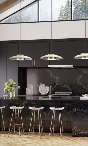 Caesarstone 5100 Vanilla Noir surface in mosern kichen