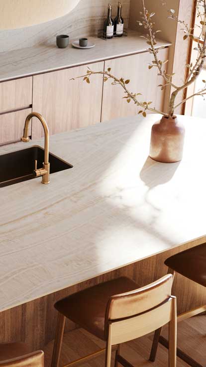 Caesarstone Porcelain 509 Onyxa Kitchen